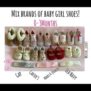 GAP Shoes - LOT of baby girl mix brands of shoes 0-3 months GAP Shoes - LOT of baby girl mix brands of shoes 0-3 months
